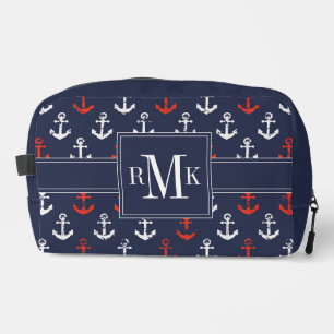 Red White And Blue Navy Pattern Dopp Kit