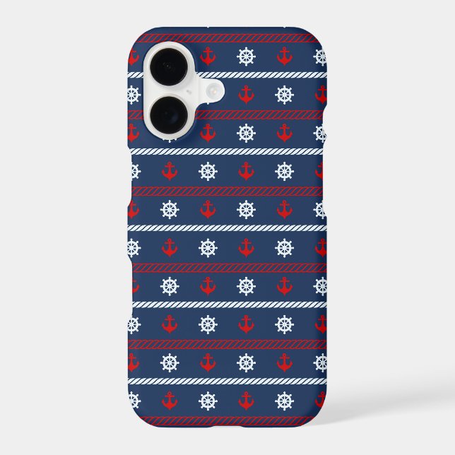 Red White And Blue Ocean Pattern (Back)