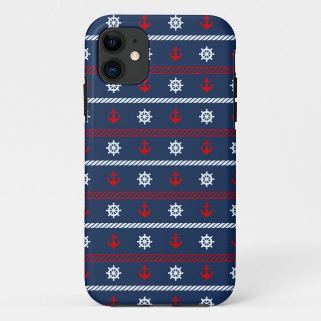 Red White And Blue Ocean Pattern Case-Mate iPhone Case (Back)
