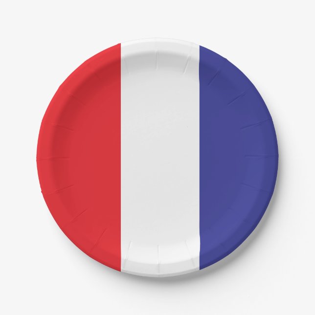 Red  White And Blue Paper Plate (Front)