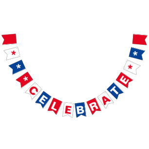 Red White And Blue Patriotic 4th of July Party Bunting