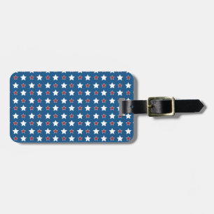 Red White and Blue Patriotic Stars Luggage Tag