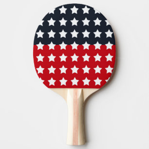 Red, White and Blue Ping Pong Paddle