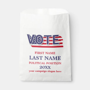 Red White And Blue Political Campaign Advertising Favour Bags