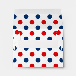 Red White and Blue Polka Dots Envelopes