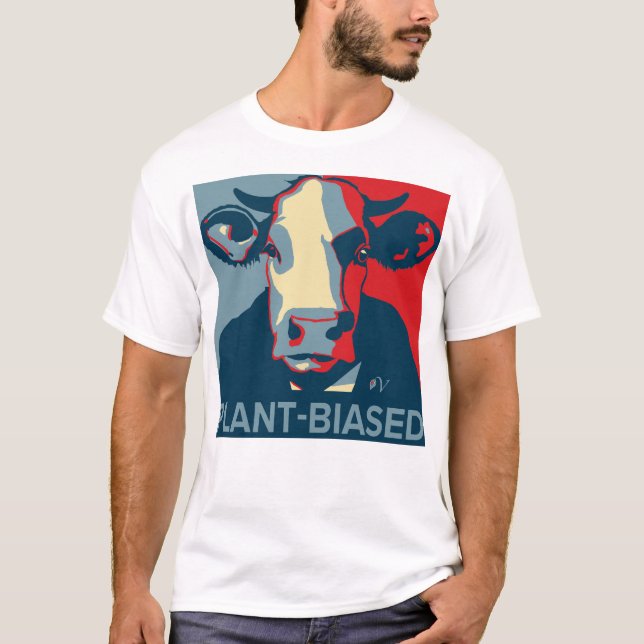 Red White and Blue Pop Art Inspired Cow Tshirt (Front)