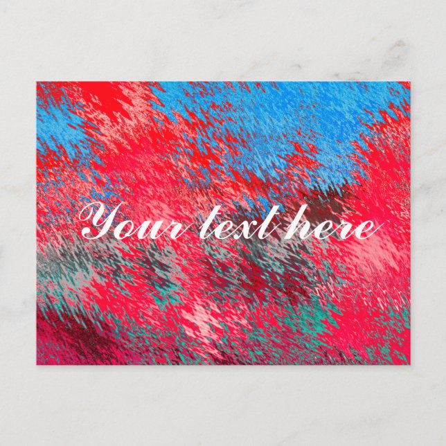 Red white and blue postcard (Front)