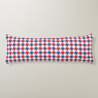 Red White and Blue Repeating Houndstooth Pattern