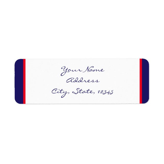 Red White and Blue Return Address (Front)