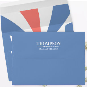 Red White and Blue Return Address Envelope