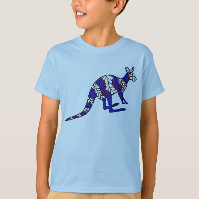 Red White and Blue Roo T-Shirt (Front)