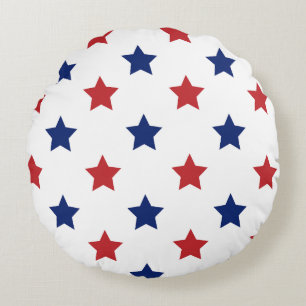 Red,White, And Blue Round Cushion