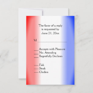 Red White and Blue RSVP with Menu