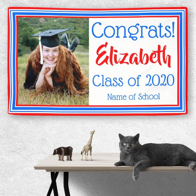 Red White and Blue School Colours Photo Banner (Creator Uploaded)