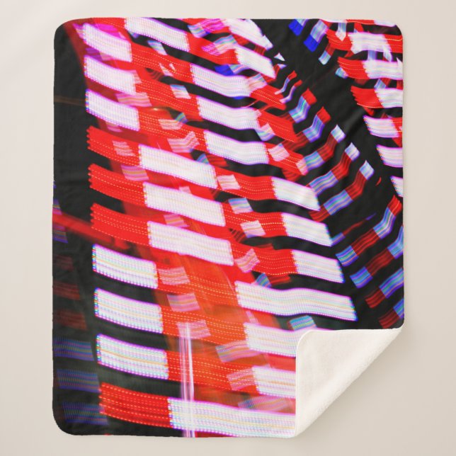 Red White and Blue Sherpa Blanket (Front)