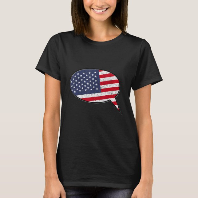 Red white and blue social media patriotism meme T-Shirt (Front)