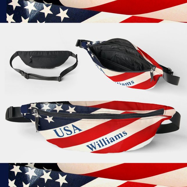 Red White and Blue Star and Stripes USA Flag Bum Bags (Creator Uploaded)