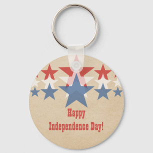 Red, White and Blue Star Cascade Keychain