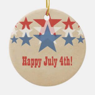 Red, White and Blue Star Cascade Ornament