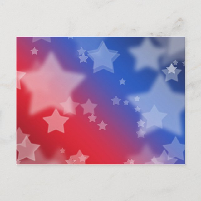 Red White and Blue Star Postcard (Front)