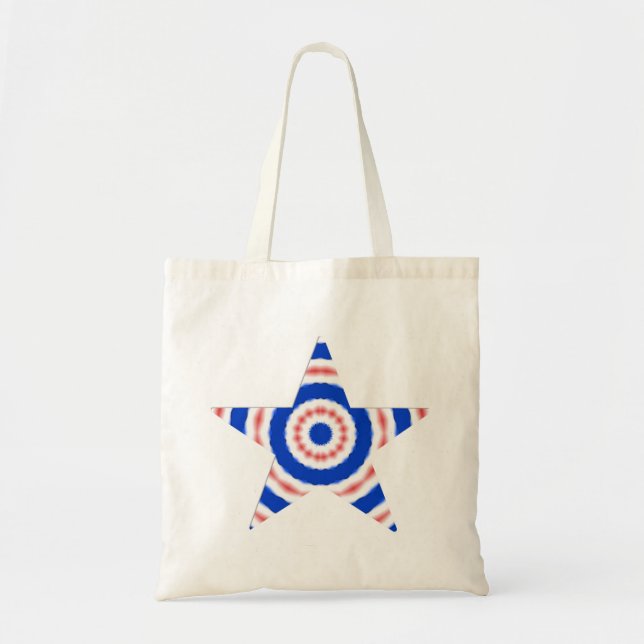 Red White and Blue Star Tote Bag (Front)