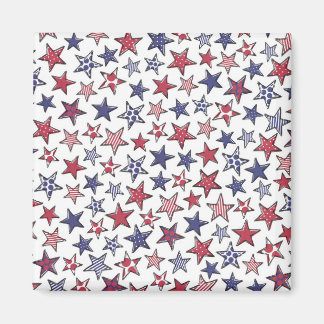 Red White and Blue Stars America Patriotic Magnet