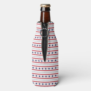 Red White and Blue Stars and Stripes Bottle Coole Cooler