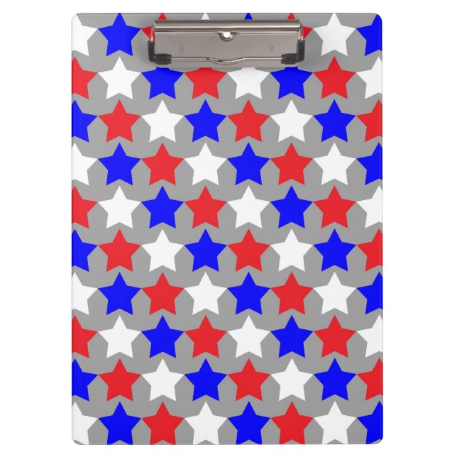 Red white and blue stars clipboard (Front)