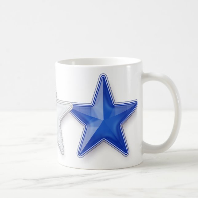 Red, White and Blue Stars Coffee Mug (Right)