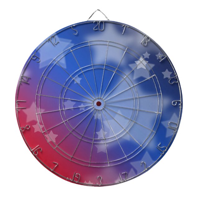Red, White and Blue Stars Dart Board (Front)