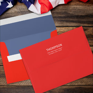 Red White and Blue Stars Envelope