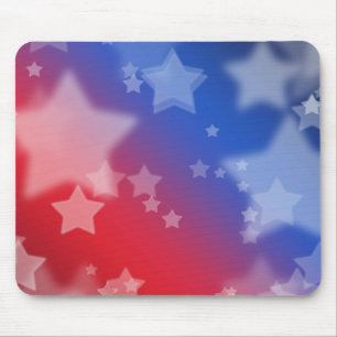 Red White and Blue Stars Mouse Pad