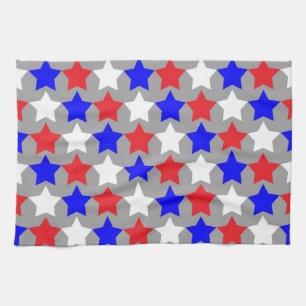 Red, white and blue stars pattern kitchen towel