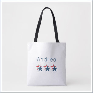 Red White and Blue Stars Tote Bag