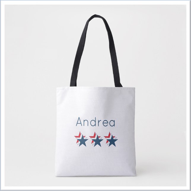 Red White and Blue Stars Tote Bag (Creator Uploaded)