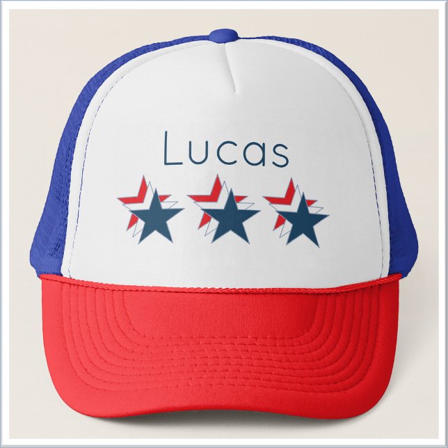 Red White and Blue Stars Trucker Hat (Creator Uploaded)