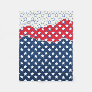 Red, White and Blue Stars (USA) (United States) Fleece Blanket