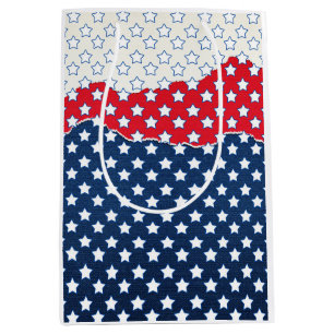 Red, White and Blue Stars (USA) (United States) Medium Gift Bag