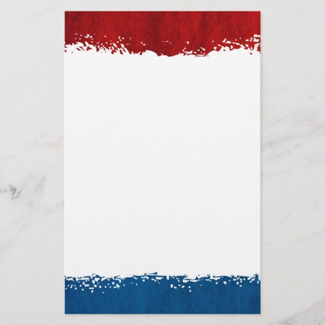 Red White and Blue Stationery (Front)