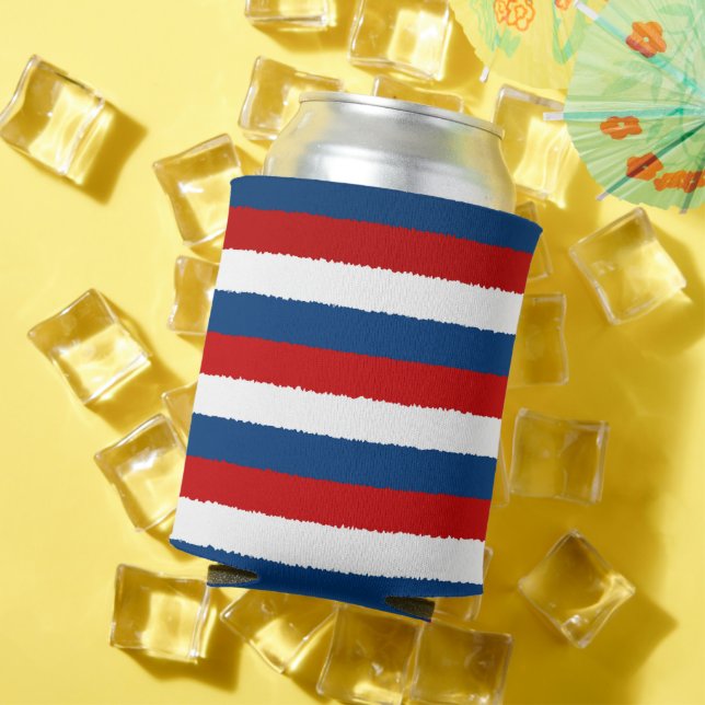 Red, White and Blue Stripe Can Cooler (In Situ Summer)
