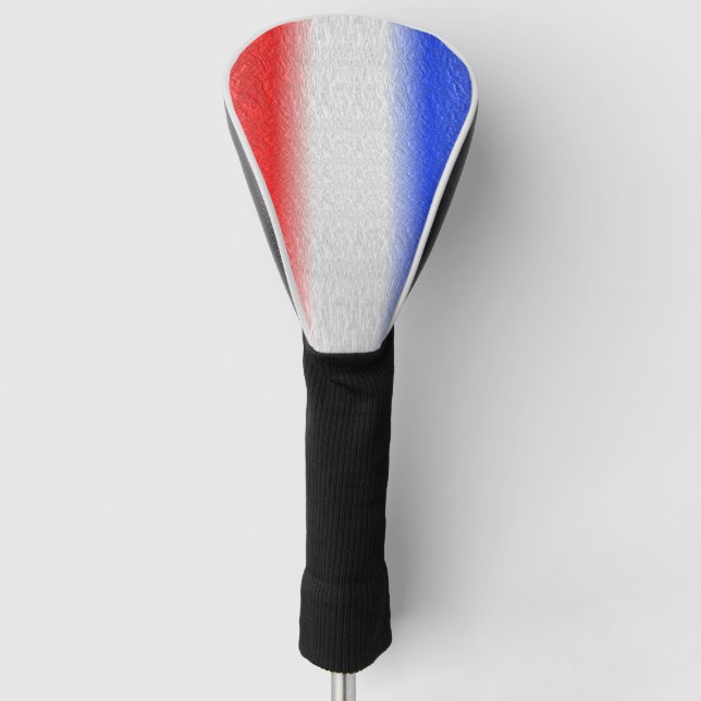 Red White and Blue Stripe Golf Head Cover (Front)