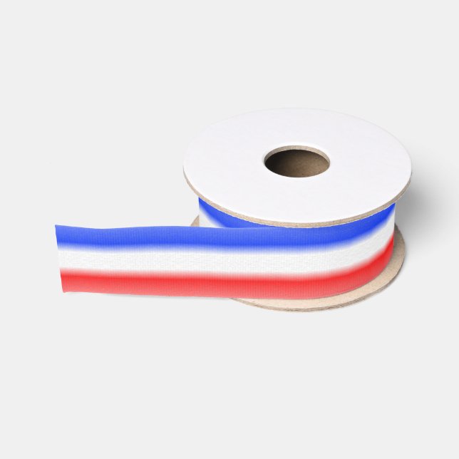 Red White and Blue Stripe Grosgrain Ribbon (Spool)
