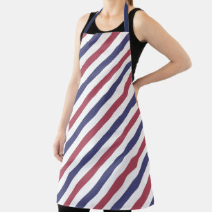 Red white and blue stripes apron