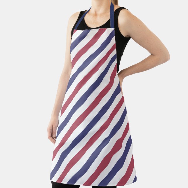 Red white and blue stripes apron (Insitu)