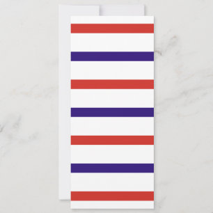 Red White and Blue Stripes Invitation