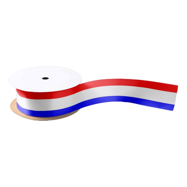 Red, White and Blue Stripes Satin Ribbon (Spool)