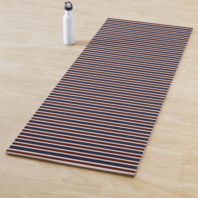 Red, White and Blue Stripes Yoga Mat (In Situ)