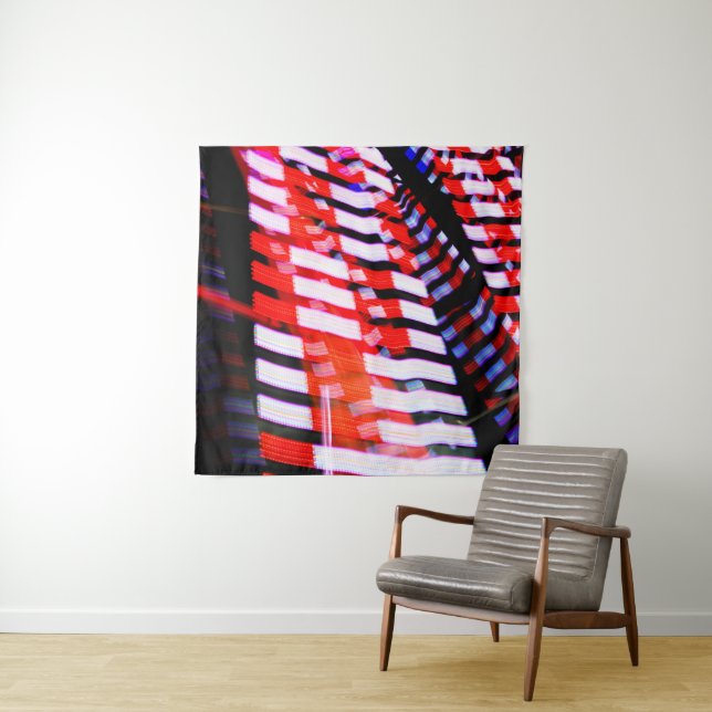 Red White and Blue Tapestry (In Situ)