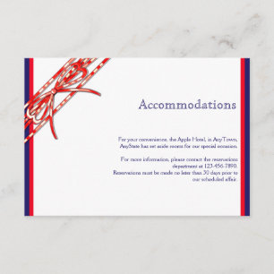 Red White and Blue Wedding Insert