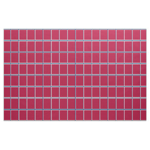 Red White and Blue Windowpane Check Fabric